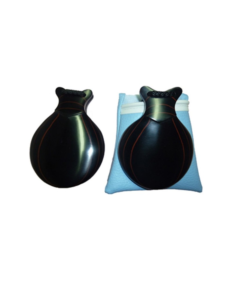 Castañuelas Profesionales Fibra Veteada Negra