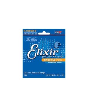 Juego Cuerdas Guitarra Eléctrica Elixir 12002 Nanoweb 009-042
