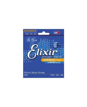 Juego Cuerdas Guitarra Eléctrica Elixir 12052 Nanoweb 010-046