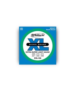 Juego Cuerdas Guitarra Eléctrica D´Addario EXL-130 .008.038