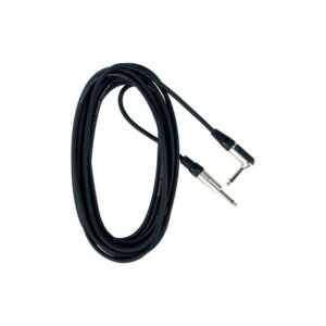 Cable Acodado Jack-Jack Rockcable Tela Negro y Rojo 6 Metros