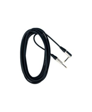 Cable Acodado Jack-Jack Rockcable Tela Negro y Rojo 6 Metros