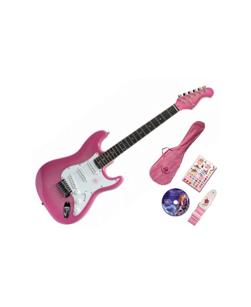 Pack Guitarra Eléctrica Gypsy Rose Strato Pink
