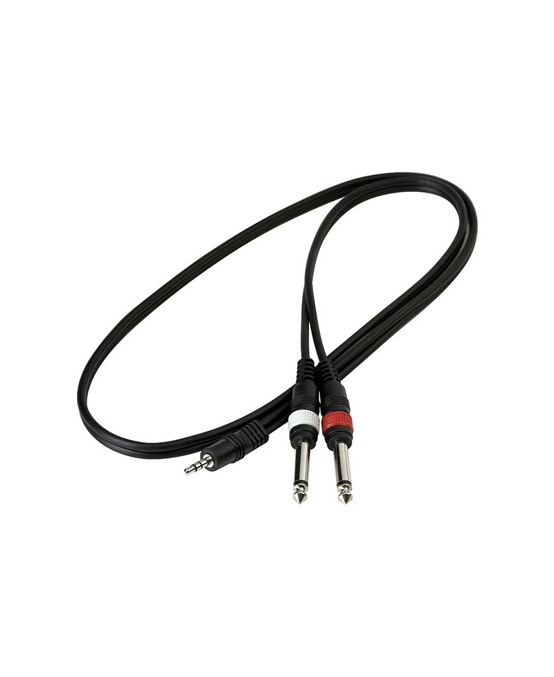 Cable RockCable 1,5m jack mono - mini jack estéreo