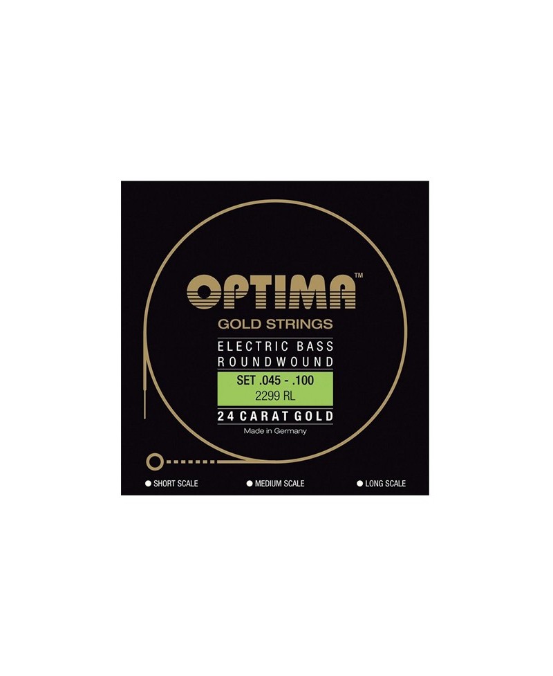 Juego Cuerdas Bajo Optima E-Bass Gold Strings