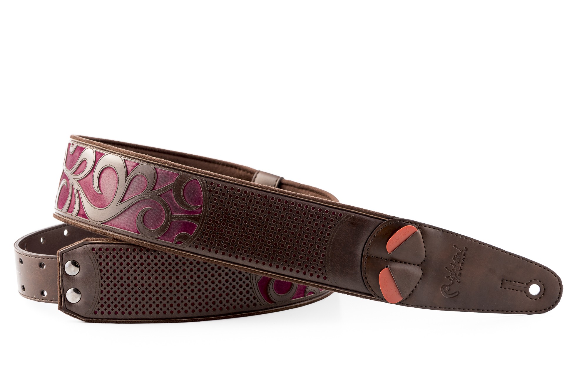 NASHVILLE-BU - BANDOLERA DE GUITARRA RIGHTON SERIE MOJO MODELO NASHVILLE BURGUNDY 2019