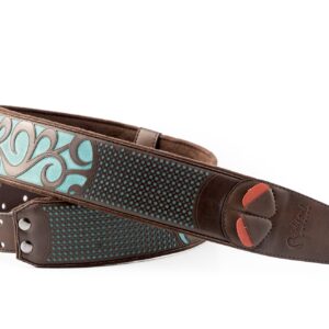 NASHVILLE-TE - BANDOLERA DE GUITARRA RIGHTON  SERIE MOJO MODELO NASHVILLE TEAL 2019