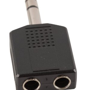 ADAPTADOR DUAL JACK MONO 1/4" HEMBRA X 2 - JACK STEREO 1/4"