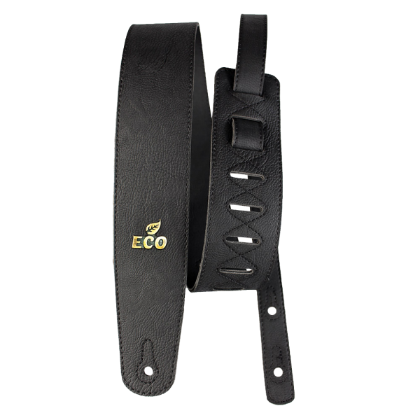 CORREA PARA GUITARRA Y PARA BAJO BASSO SERIE ECO VEGANA NEGRA