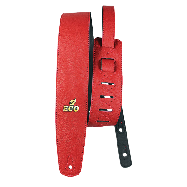 CORREA PARA GUITARRA Y PARA BAJO BASSO SERIE ECO VEGANA ROJA