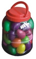 MARACAS HUEVO EN CUBO PLASTICO