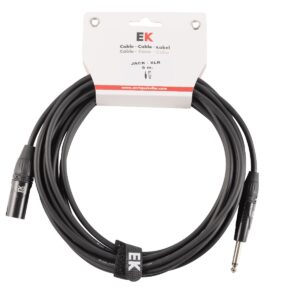 CABLE EK AUDIO PARA MICRÓFONO JACK - XLR MACHO 6 M