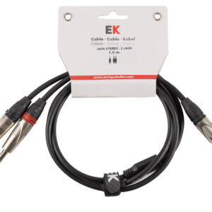CABLE EK AUDIO JACK STEREO - JACK MONO X 2 METÁLICO 1,5 M