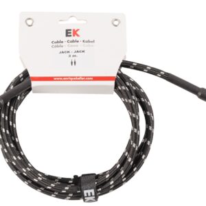 CABLE EK AUDIO PARA GUITARRA JACK - JACK RECTOS TELA TRENZADA DE 3 M