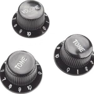 Set Botonera para Stratocaster (Volumen +  2 Tono) - Negro