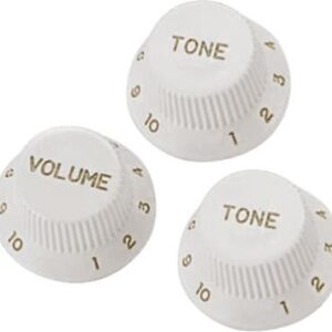 Set Botonera para Stratocaster (Volumen + 2 Tono) - Blanco