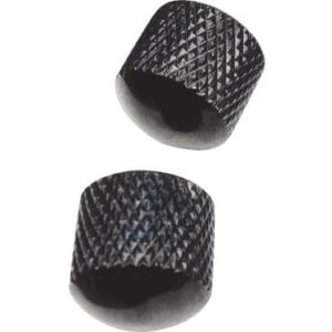 Set Botonera Metálica Fender Style (2 unidades) - Negro