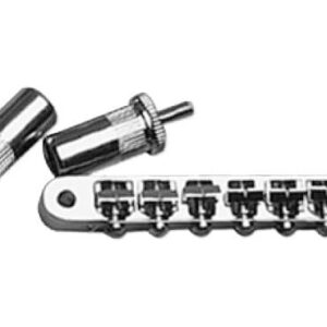 Puente cromado para Les Paul. Incluye los dos pivotes de fijación del puente al cuerpo de la guitar