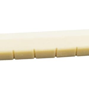 Cejuela de plástico para guitarra clásica. 2-7/32"x - 11/32"x1/4 ? Efecto marfil