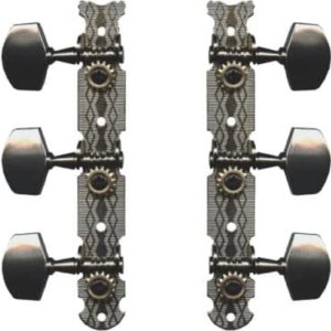 Kit de clavijas de afinación para guitarra clásica. Tanto puente del clavijero como clavijas acabad