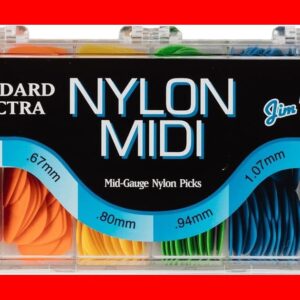 CAJA DE 216 UD. PÚAS NYLON MIDI STANDARD - 6 MEDIDAS