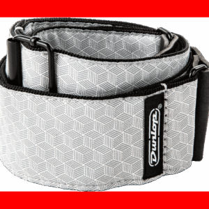CORREA GUIT/ BAJO JACQUARD - Cube Hatch Light Grey