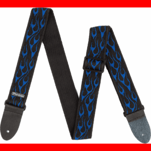 CORREA GUIT/BAJO JACQUARD - AZUL FLAMEADO