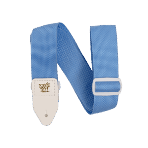CORREA GUIT/ BAJO POLYPRO - AZUL CLARO / BLANCO