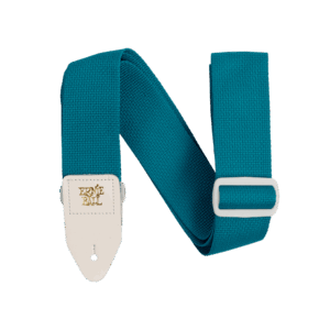 CORREA GUIT/ BAJO POLYPRO - VERDE AZULADO & BLANCO
