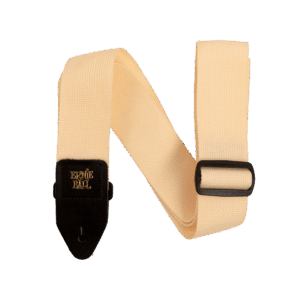 CORREA GUIT/ BAJO POLYPRO - CREMA & NEGRO