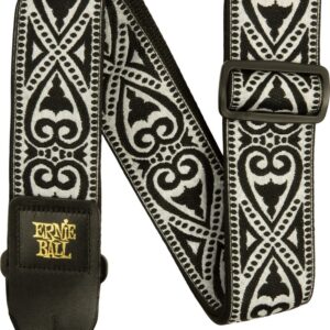 CORREA GUIT/ BAJO JACQUARD - BLACK HEART