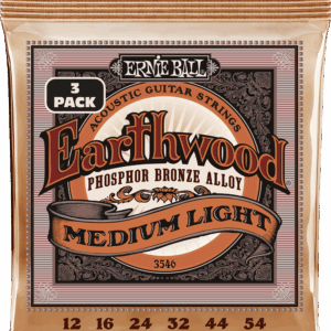 JUEGO ACÚSTICA EARTHWOOD PHOS/BZ MEDIUM LIGHT 12-54 TRIPACK (3)
