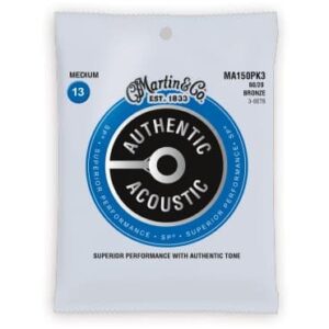 JUEGO ACÚSTICA AUTHENTIC SP BRONZE 80/20 MEDIUM 13-56 (PACK 3)