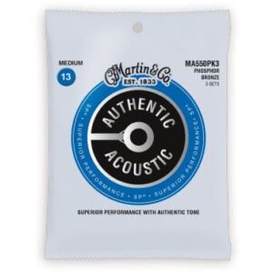 JUEGO ACÚSTICA AUTHENTIC SP PHOSPHOR BRONZE 92/8 MEDIUM 13-56 ( PACK 3)