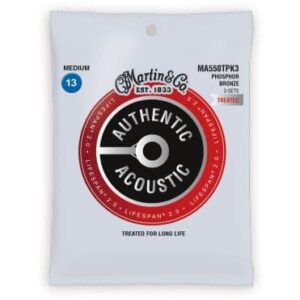 JUEGO ACÚSTICA AUTHENTIC Lifespan®2.0 PHOSPHOR BRONZE 92/8 MEDIUM 13-56 ( PACK 3)