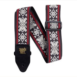 CORREA GUIT/ BAJO JACQUARD - BALCKJACK RED