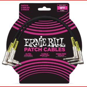 CABLE INTERLINK PVC JACK-JACK AA Negro - 0,30m (PACK de 3)