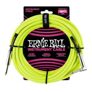 CABLE INSTRUMENTO TRENZADO JACK-JACK SA  4,57 m  - Neon / Amarillo