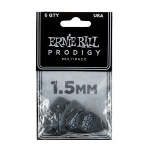 BOLSA DE PÚAS PRODIGY Negra MULTIPACK 1,5 mm - 6 unidades
