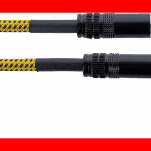 Cable de guitarra jack recto/acodado amarillo 1,5 m