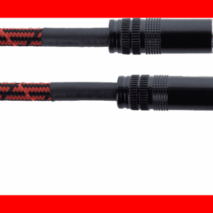 Cable de guitarra jack recto/acodado rojo 1,5 m
