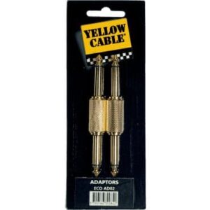 Adaptador de ¼ macho construído en metal. Jack / Jack