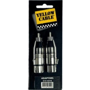 Adaptador de RCA macho a 2 XLR hembra