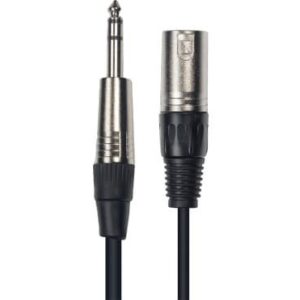 Cable de 3 metros de largo. Jack stereo macho a XLR macho