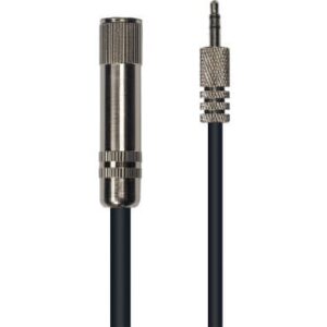 Cable de 3 metros de largo. Jack stereo macho de 3,5 a jack stereo hembra de 6,35