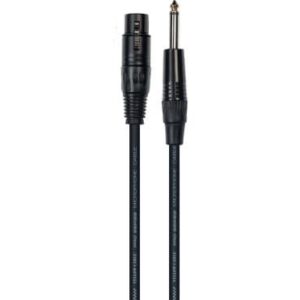 Cable de 5 metros de largo. Jack mono macho a XLR hembra