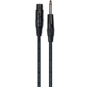 Cable de 10 metros de largo. Jack mono macho a XLR hembra
