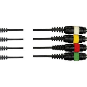 Cable de 3 metros de longitud. 4 jacks mono macho a 4 RCA macho