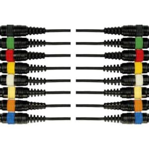 Cable de 5 metros de longitud. 8 jacks stereo macho a 8 jacks stereo macho