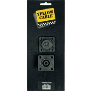 Conector Speakon hembra. 4 huecos para tornillos de instalación. Pack de 2 unidades